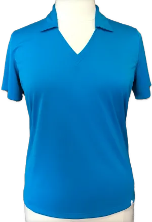 Lady Hagen Turquoise Blue V-Neck Golf Polo Size XL