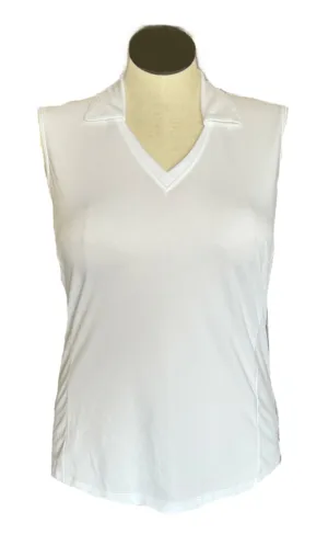 Lady Hagen White Sleeveless Women's Golf Top Size L