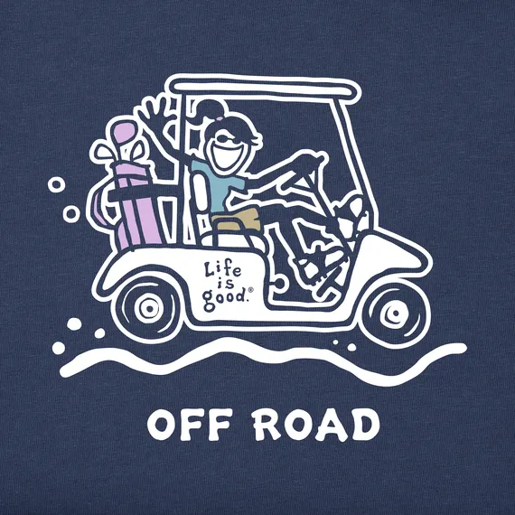 Life is Good Navy V-Neck Off Road Golf T-Shirt