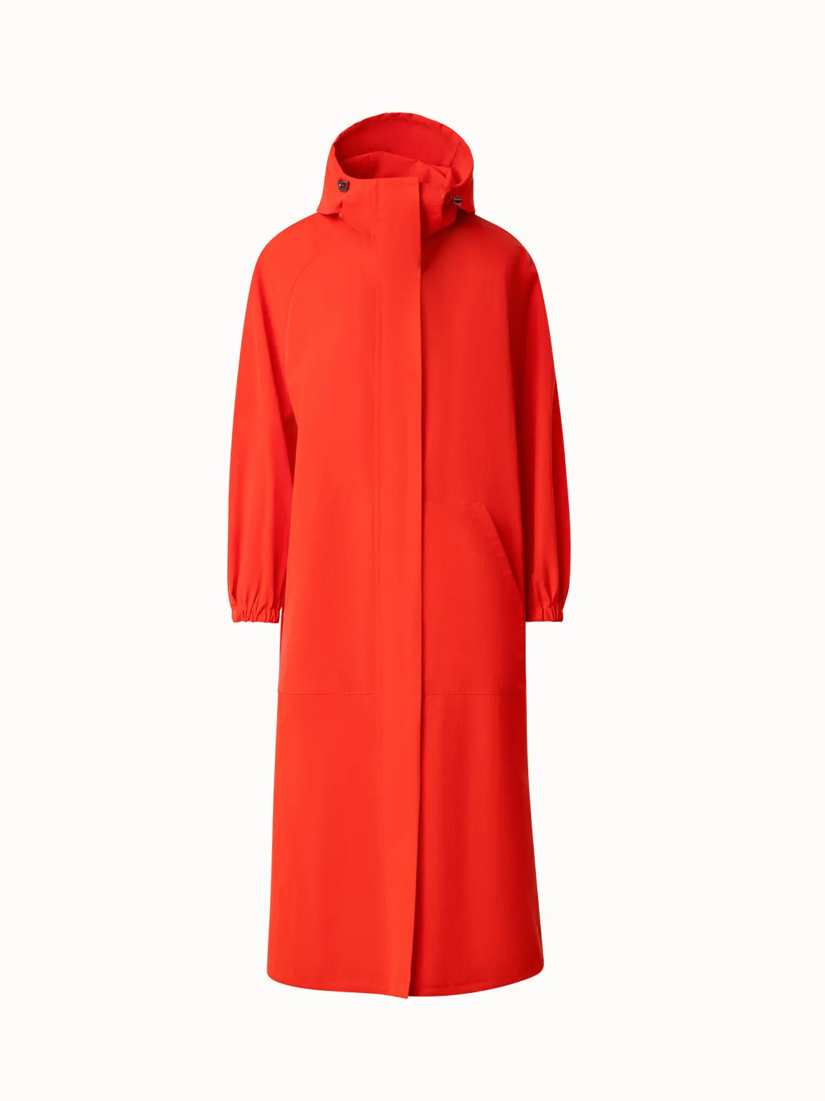 Long Hooded Water Repellent Parka Akris