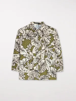 Luisa Cerano Blouse with Leaf Print Multi