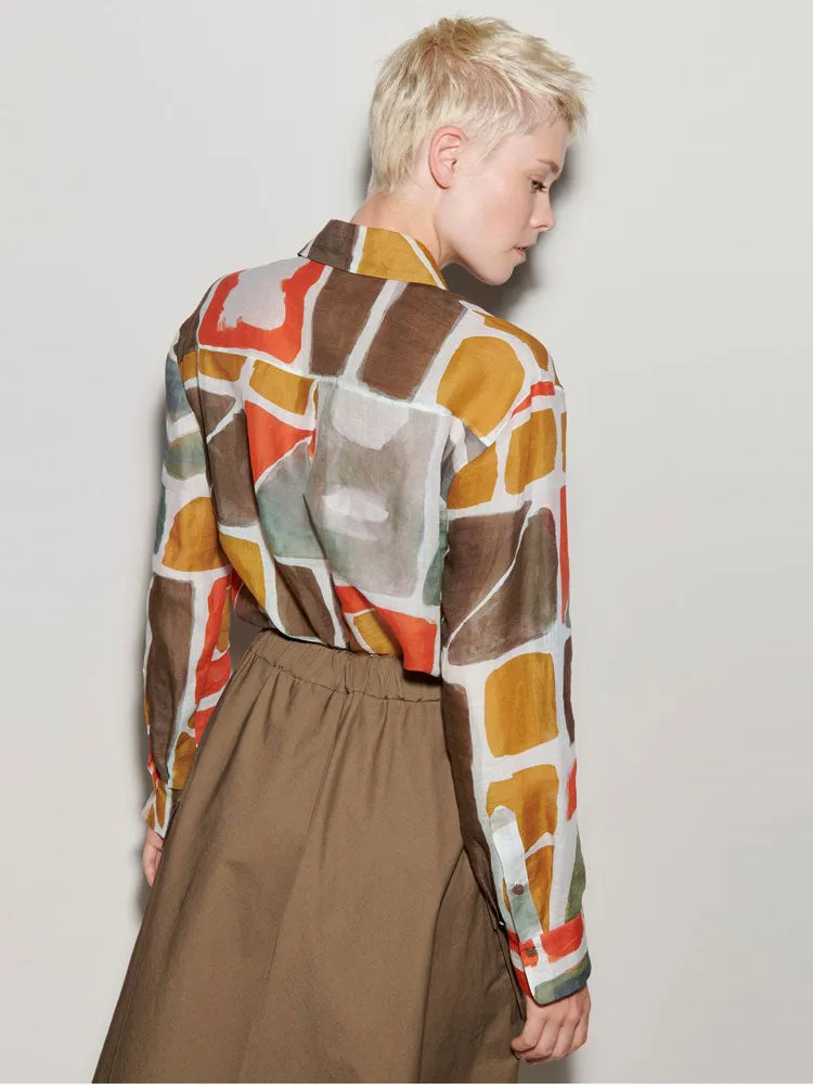 Luisa Cerano Patterned Shirt Ethnic Print