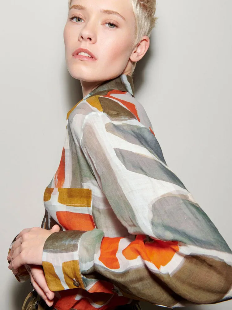 Luisa Cerano Patterned Shirt Ethnic Print