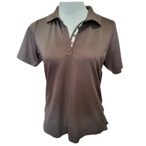Maggie Lane Brown Short Sleeve Golf Top Size M