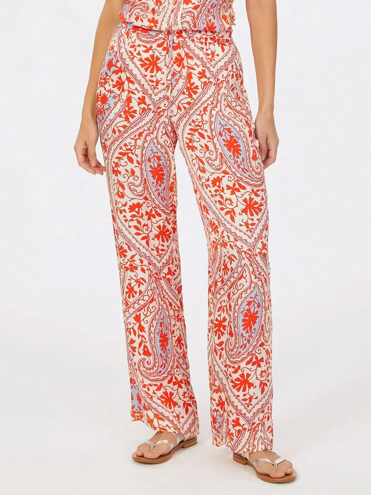 Marc Aurel Trousers Red & White