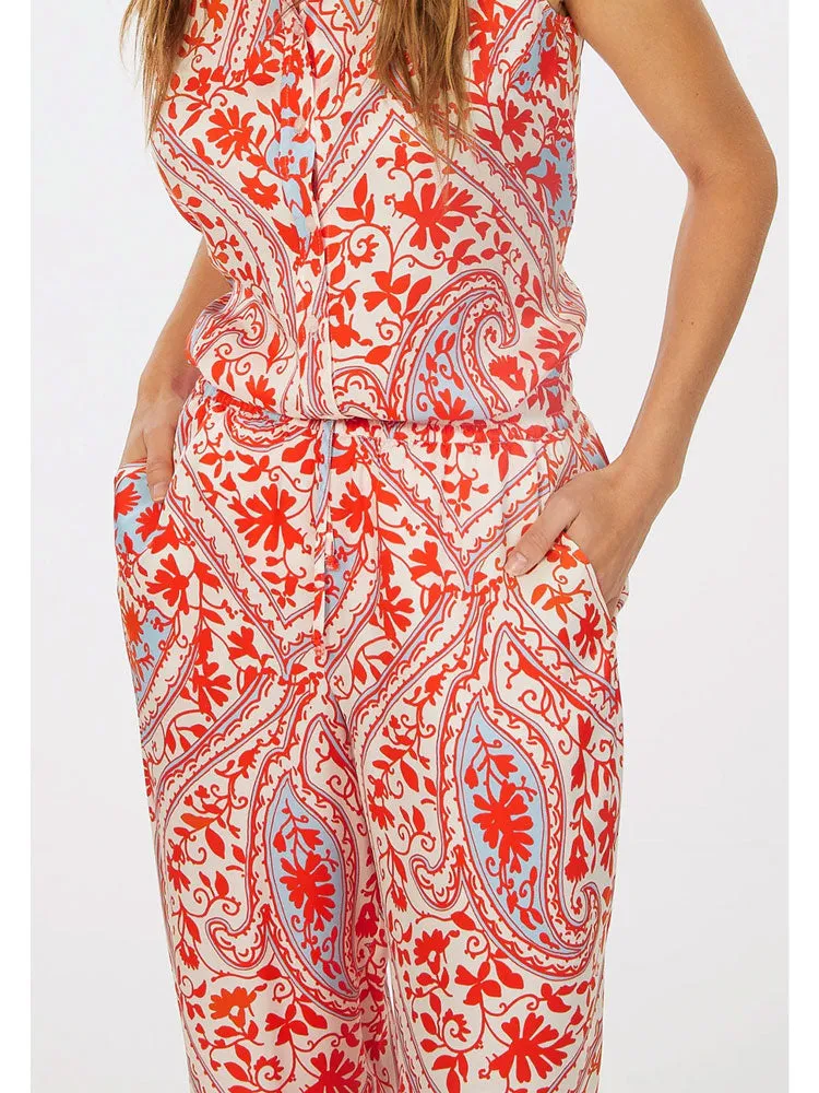 Marc Aurel Trousers Red & White