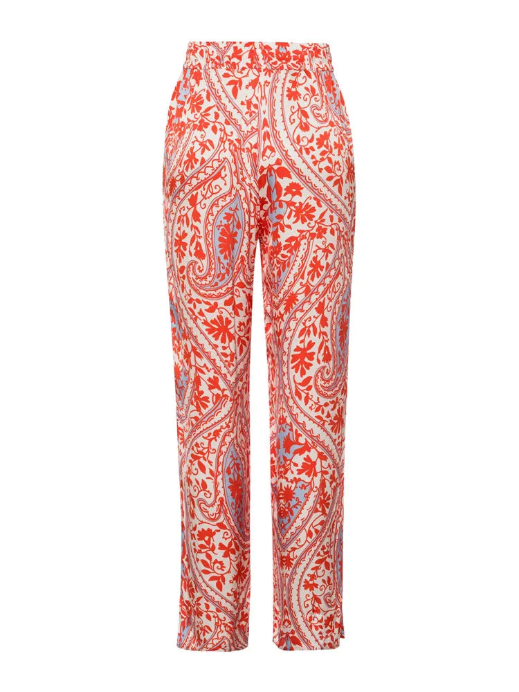 Marc Aurel Trousers Red & White
