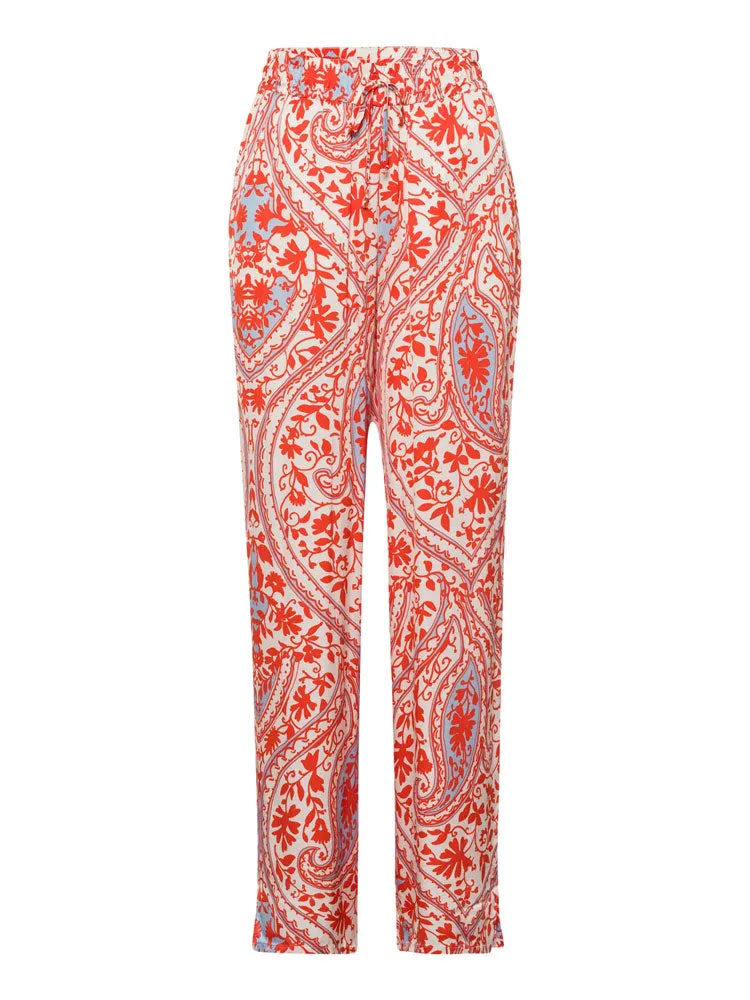 Marc Aurel Trousers Red & White