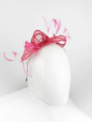 Max & Ellie Fascinator Cerise Pink