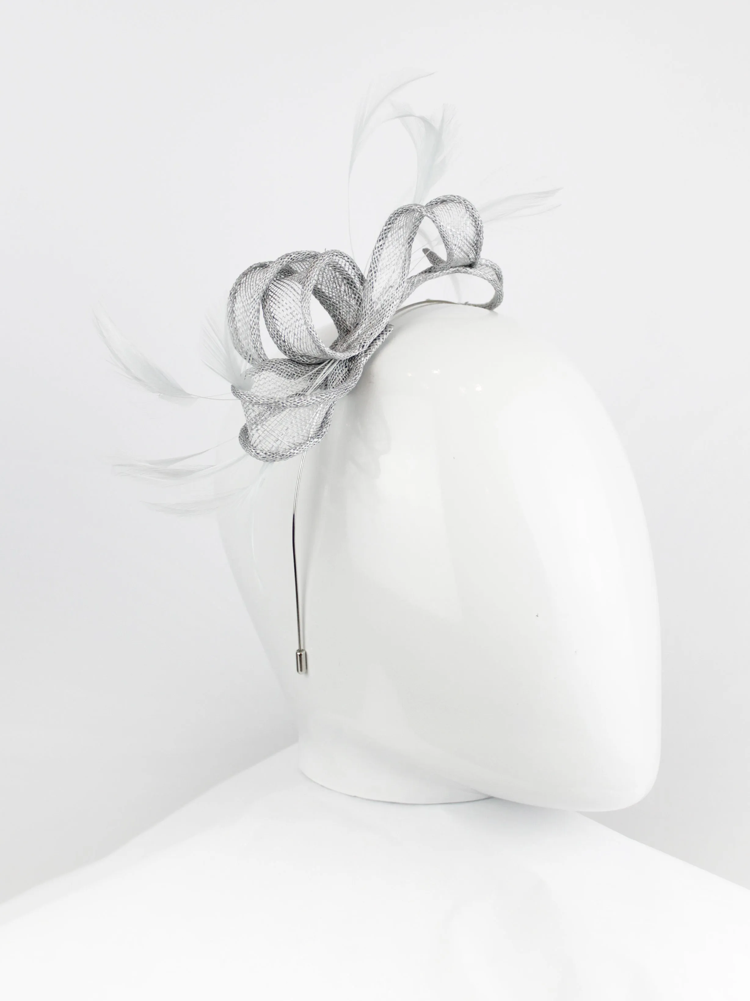 Max & Ellie Fascinator in Silver