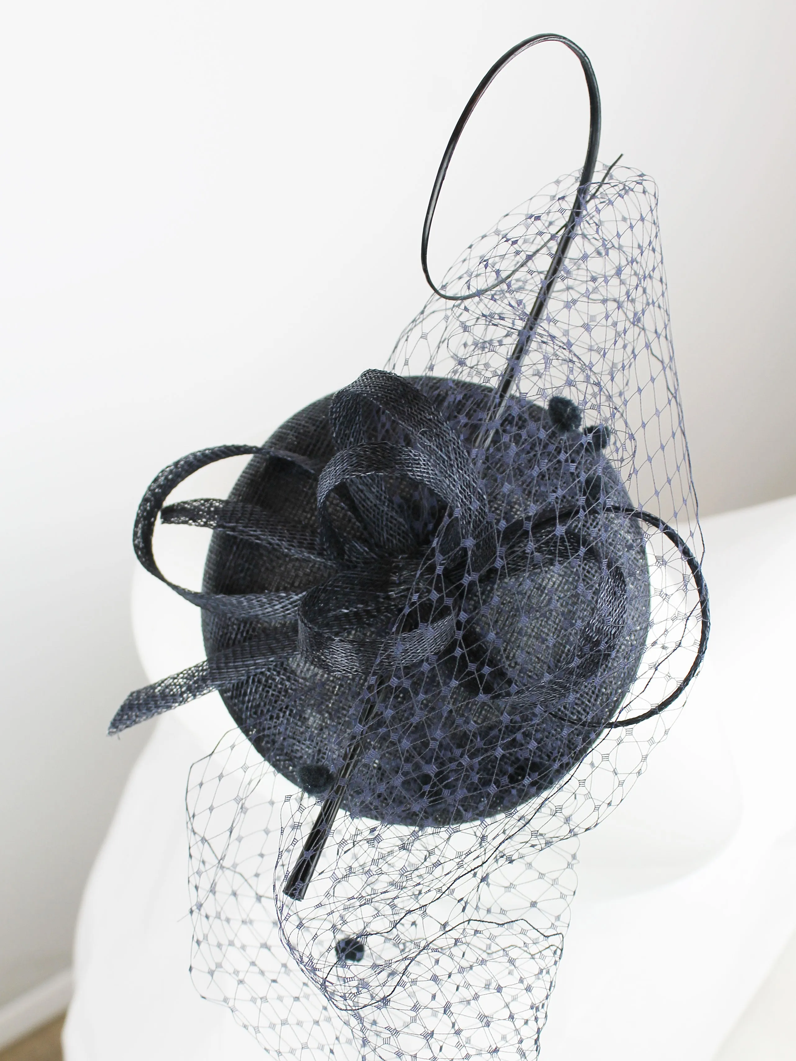 Max & Ellie Pill Box Fascinator Navy