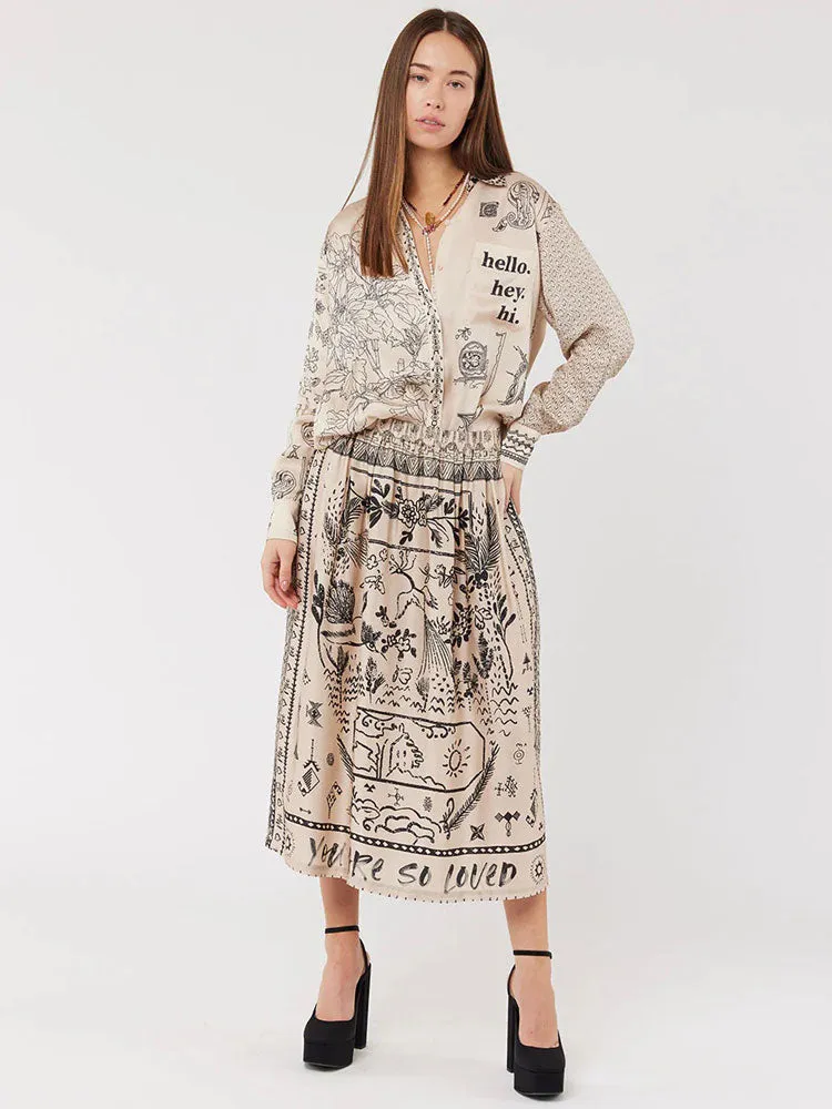 Me369 Isabel Mixed Print Shirt Blossom