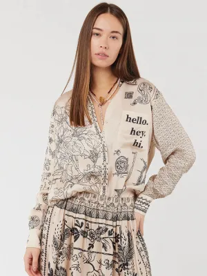 Me369 Isabel Mixed Print Shirt Blossom