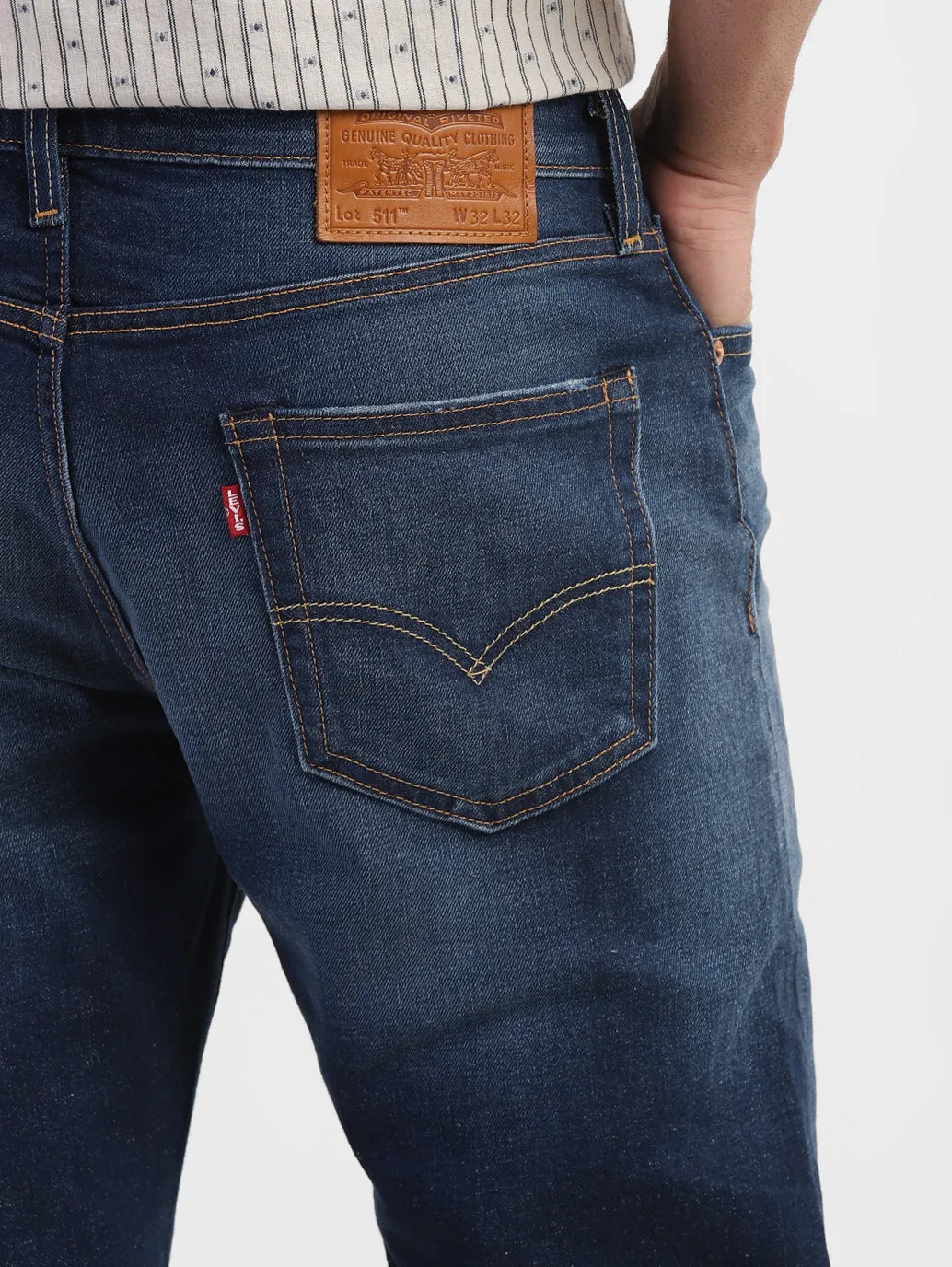 Men's 511 Blue Slim Fit Mid Rise Jeans