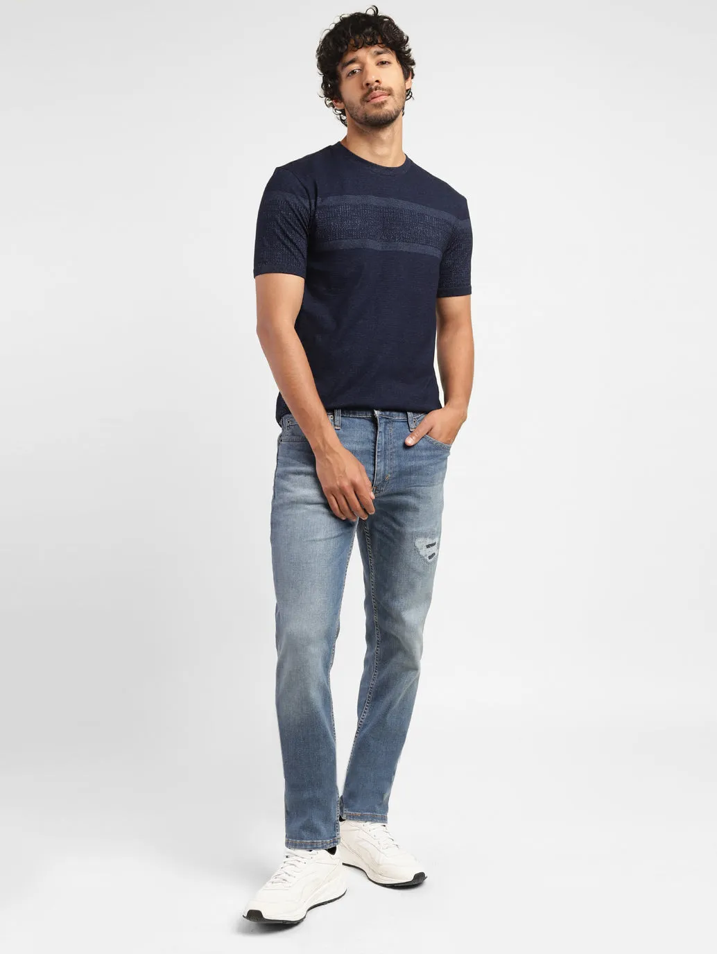 Men's 511 Blue Slim Fit Mid Rise Jeans