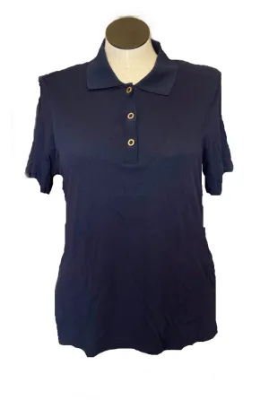 Michael Kors Navy Women's Short Sleeve Golf Top Size 1X