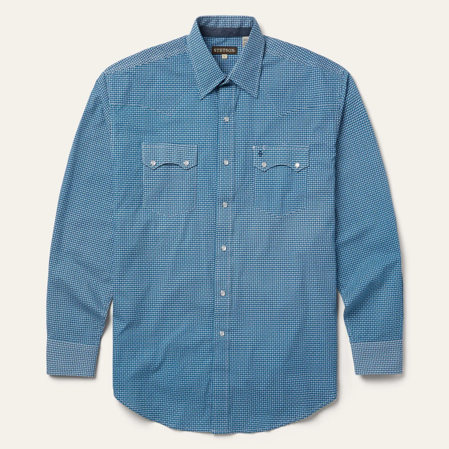 Micro Print Western Shirt -STETSON