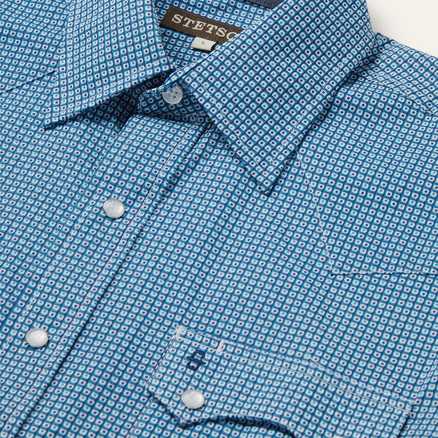 Micro Print Western Shirt -STETSON