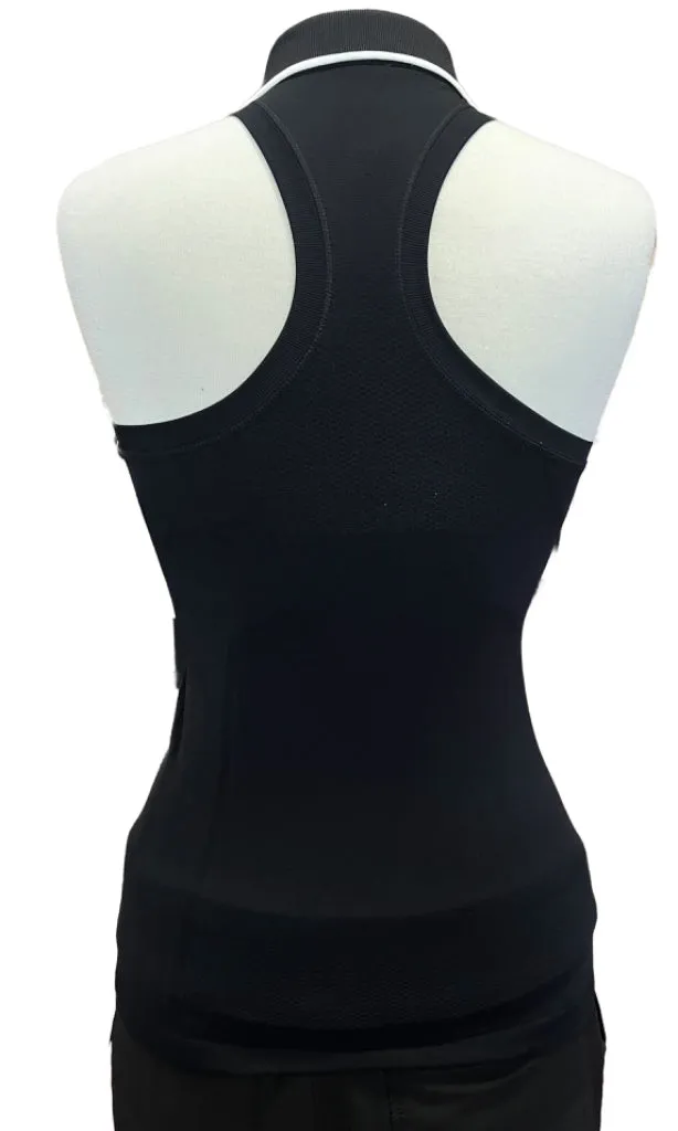 New Athleta Black Momentum Sleeveless Golf Polo MSP$79