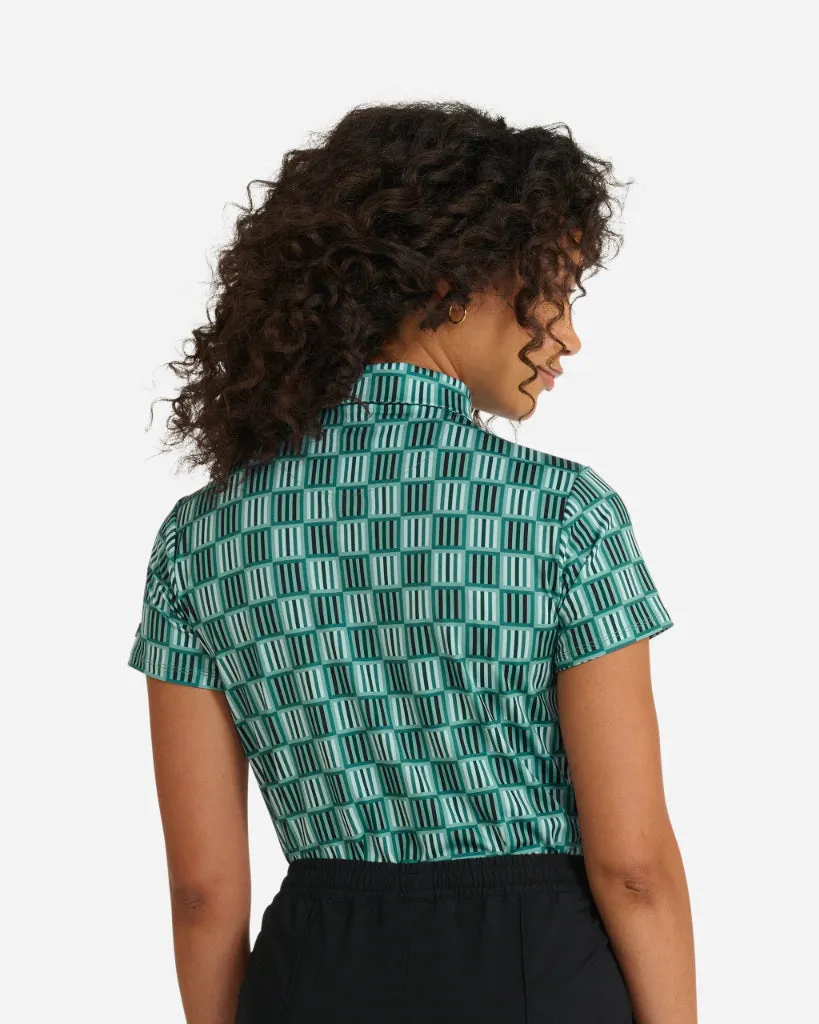 New Bad Birdie Green's In Reg Short Sleeve Women's Golf Polo