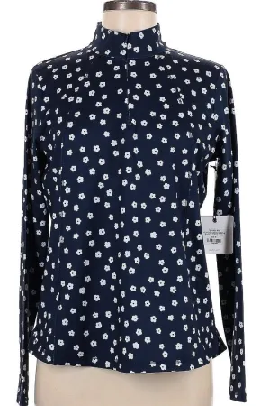 New Belyn Key Glacier Long Sleeve Floral Toss Print Pullover Size M MSP$136