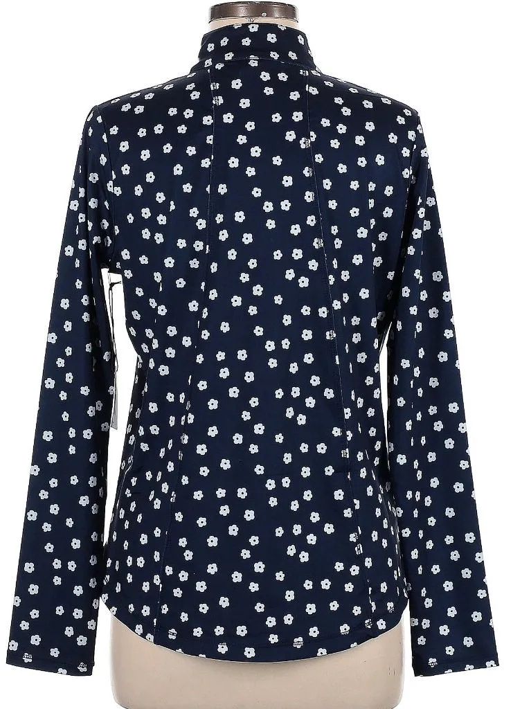 New Belyn Key Glacier Long Sleeve Floral Toss Print Pullover Size M MSP$136