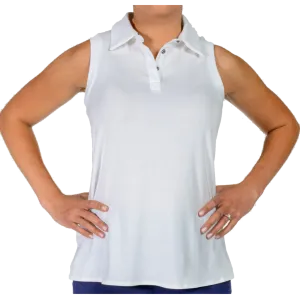 New Belyn Key Rib Trim Sleeveless Polo Size M MSP$88