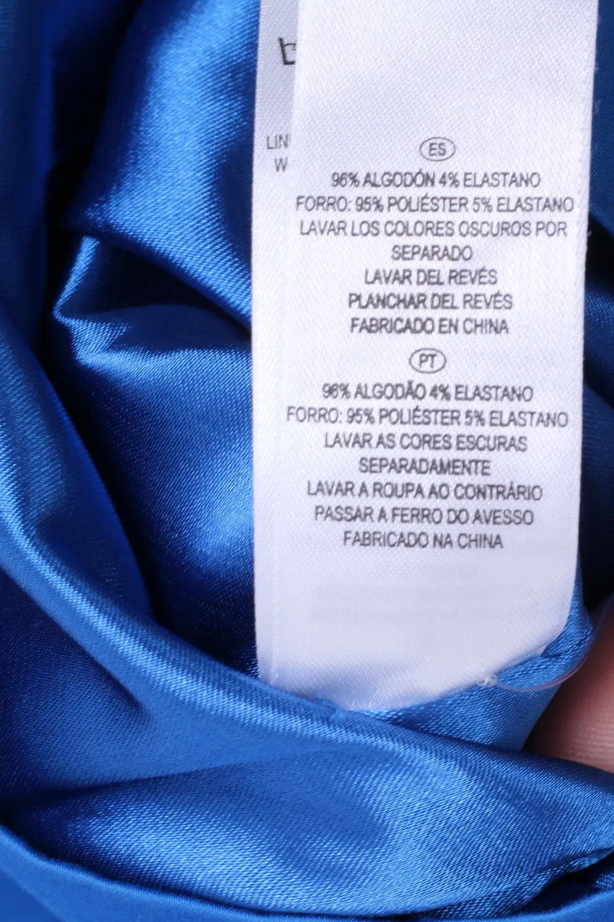 New Caprice Womens 10 M Dress Blue Higtlowe Sweetheart Neckline