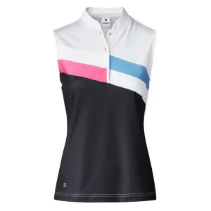New Daily Sports Ossie Sleeveless Golf Polo - Navy Size XS MSP$