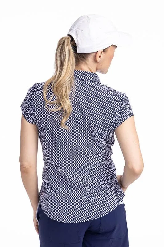 New Kinona Tough in the Rough Short Sleeve Golf Top - Chic Chevron MSP$124