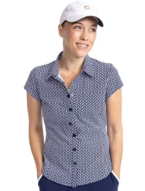 New Kinona Tough in the Rough Short Sleeve Golf Top - Chic Chevron MSP$124