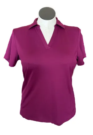 New Lady Hagen Magenta Purple Golf Polo Size L