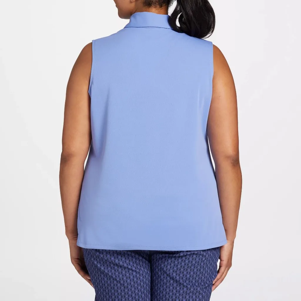 New Lady Hagen Periwinkle Sleeveless Pique Golf Polo Size XXL