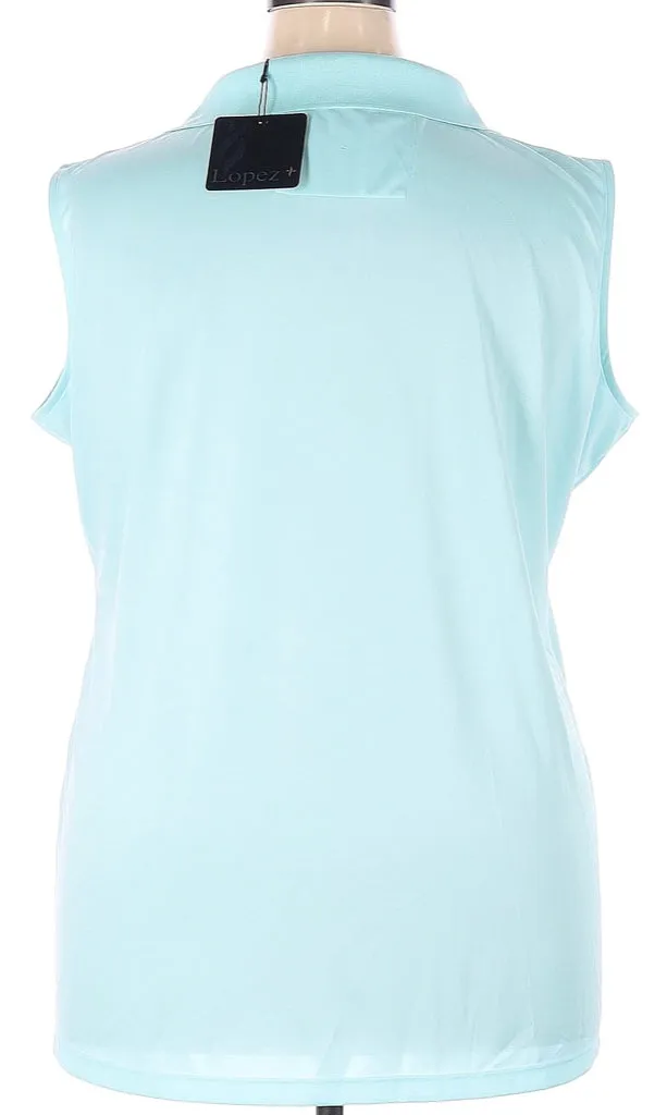 New Lopez Light Blue Women's Sleeveless Golf Top Size 3X MSP$69