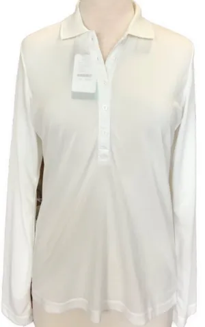 NEW Lynx Women's 5 Button White Long Sleeve Polo Size XL MSP$50