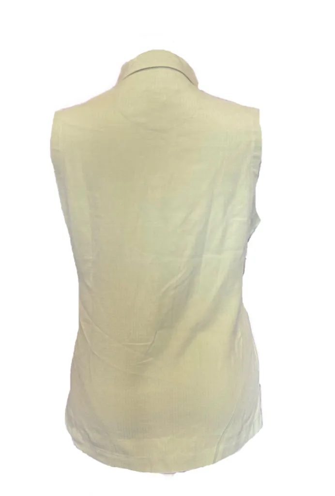 New Monterey Club Greenwood Hills Green Sleeveless Polo Size L MSP $80