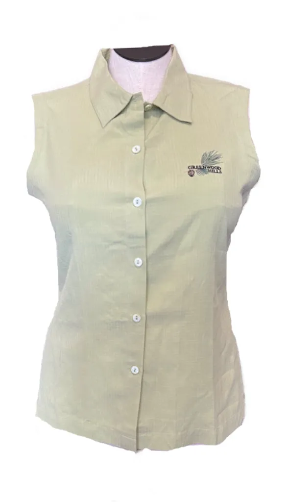 New Monterey Club Greenwood Hills Green Sleeveless Polo Size L MSP $80