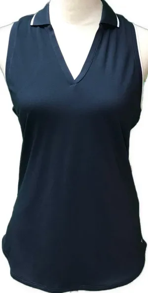 New Navy Puma Sprinter Sleeveless Golf Polo Size S