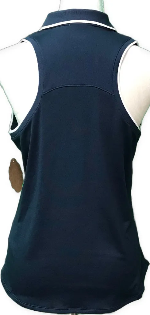 New Navy Puma Sprinter Sleeveless Golf Polo Size S