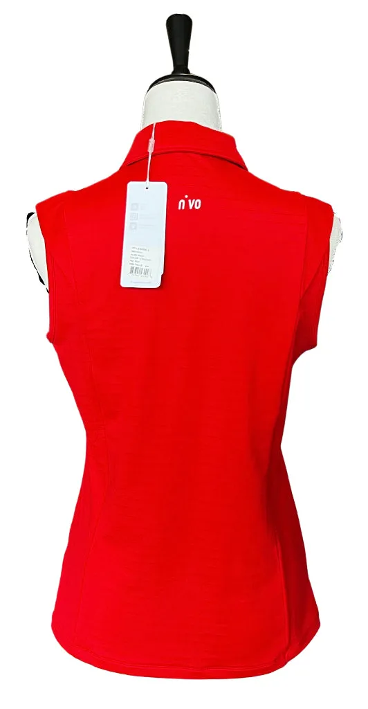 New Nivo Red Sleeveless Polo Size S MSP$78