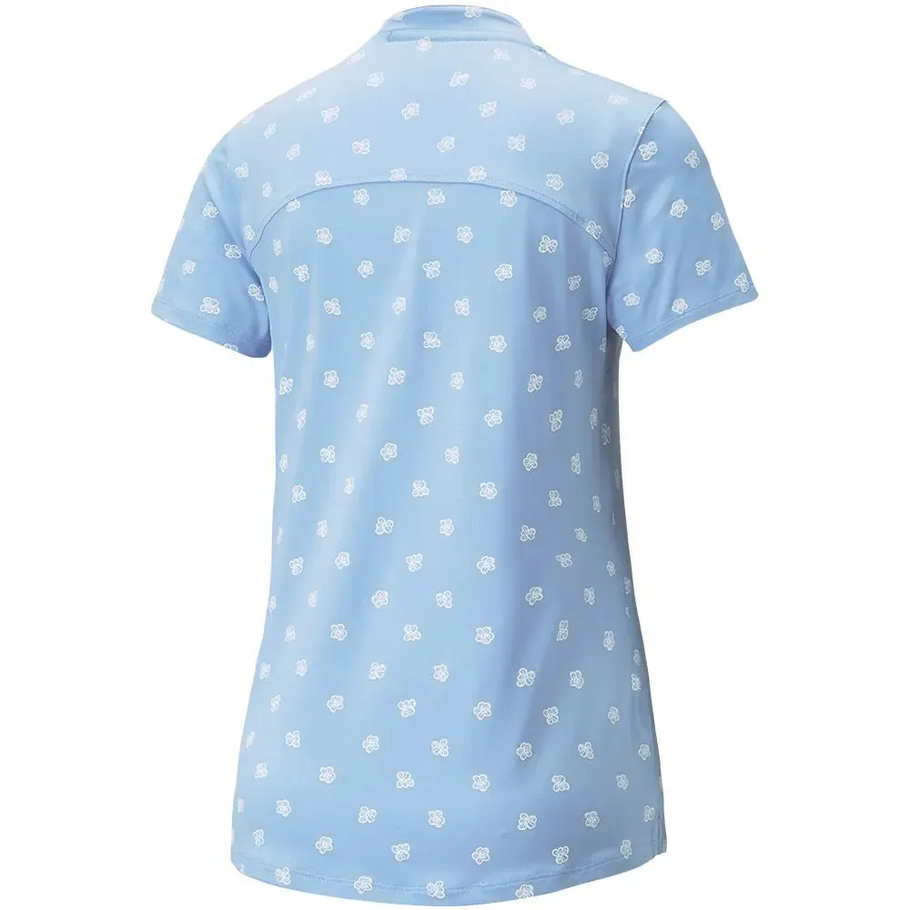New Puma Women's Blue MATTR Hibiscus Polo Size XL MSP$60