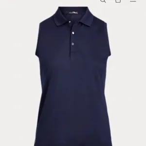 New RLX by Ralph Lauren Solid Navy Sleeveless Golf Polo Size S MSP $88