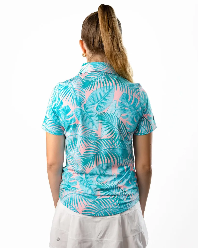New Sunday Swagger The Keys Women's Short Sleeve Golf Polo