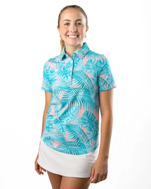 New Sunday Swagger The Keys Women's Short Sleeve Golf Polo