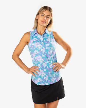 New Sunday Swagger Women's Pastel Sleeveless Golf Polo