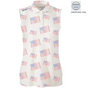 New Swing Juice Women's Golf Flag Sleeveless Polo