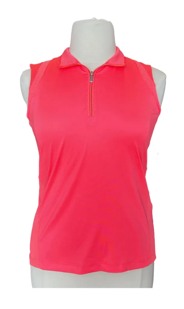 New Tail Activewear Tori Coral Sleeveless Golf Top