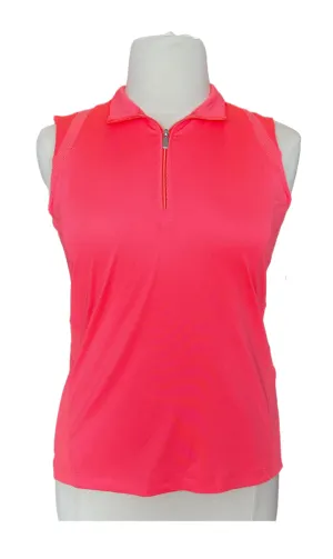 New Tail Activewear Tori Coral Sleeveless Golf Top