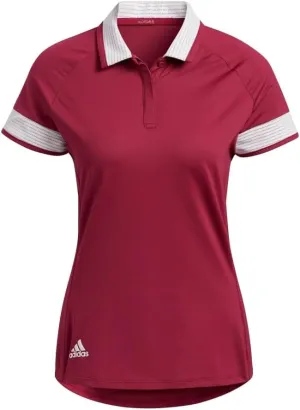 New Women's Adidas H.Rdy Short Sleeve Golf Polo Burgundy Size L MSP$75