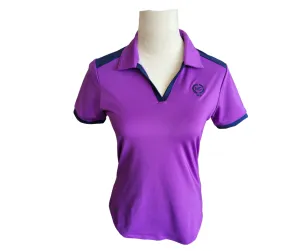 New Women's Adidas Purple Polo w/ Navy Accents & Logo Size XS MSP$65